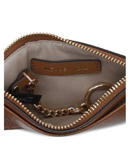 MICHAEL Michael Kors Brown Grained Leather Card Holder
