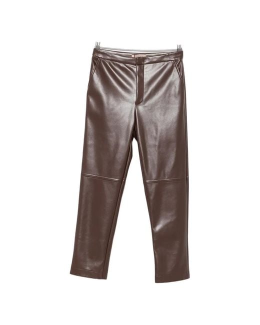 Twinset Gray Seam-Detail Trousers