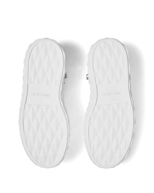 Zapatillas Diamond Maxi con detalles de cristal Jimmy Choo de color White