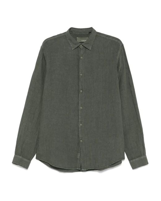 Camisa de lino Costumein de hombre de color Green