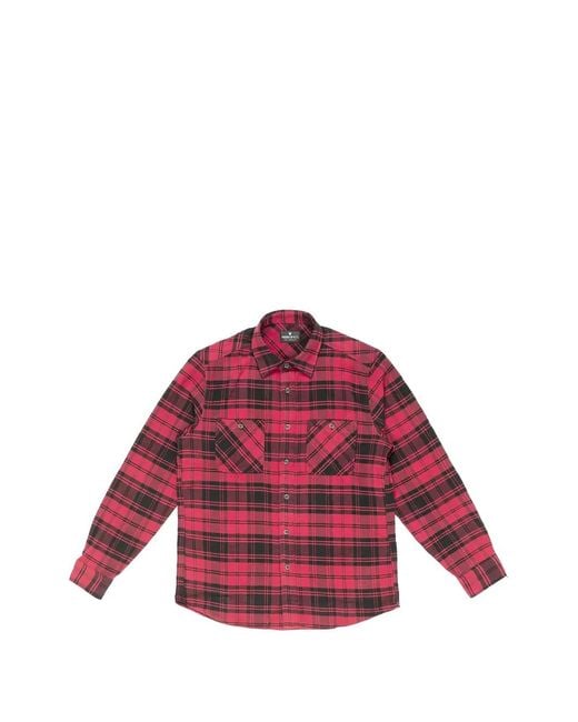 HTC Red Logo-Print Check Shirt