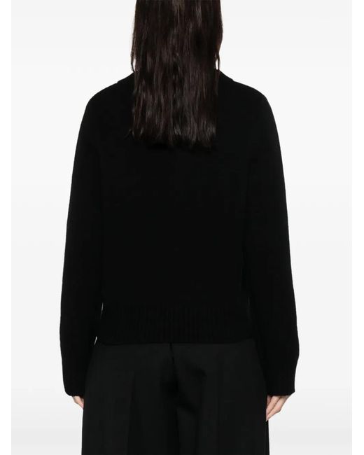 Pull À Col V Soft Goat en coloris Black