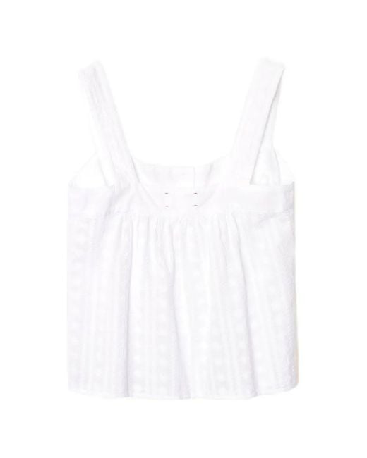 Xirena White Haut À Encolure Carrée