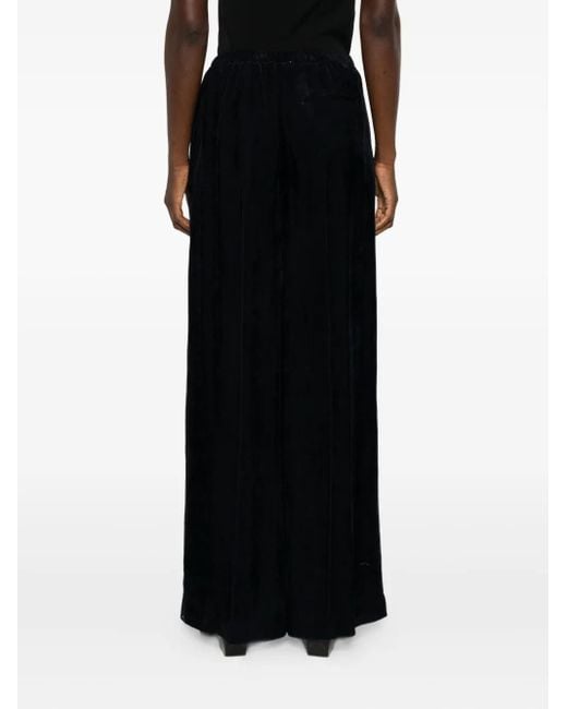 Forte_forte Black Pleated Wide-Leg Trousers