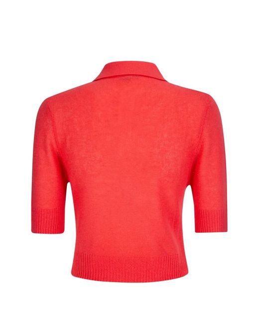 ELY ELY Red Margot Polo Top