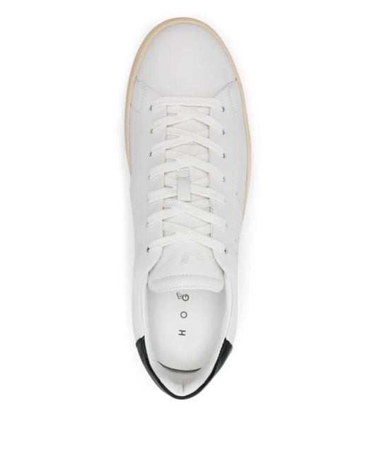 Hogan White H672 Leather Sneakers for men