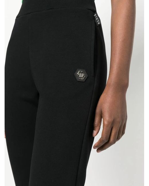 Philipp Plein Black Gothic Plein Track Pants