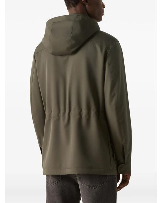 Zegna Green Dark Microfiber Motorin 300Cc Car Coat for men