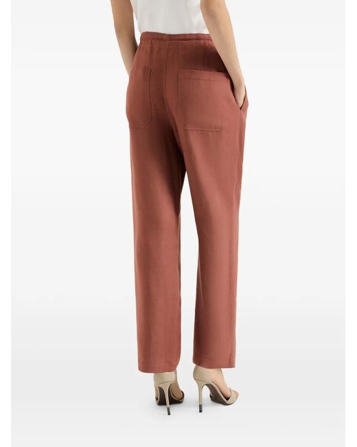 Brunello Cucinelli Brown Fluid Twill Tailored Trousers