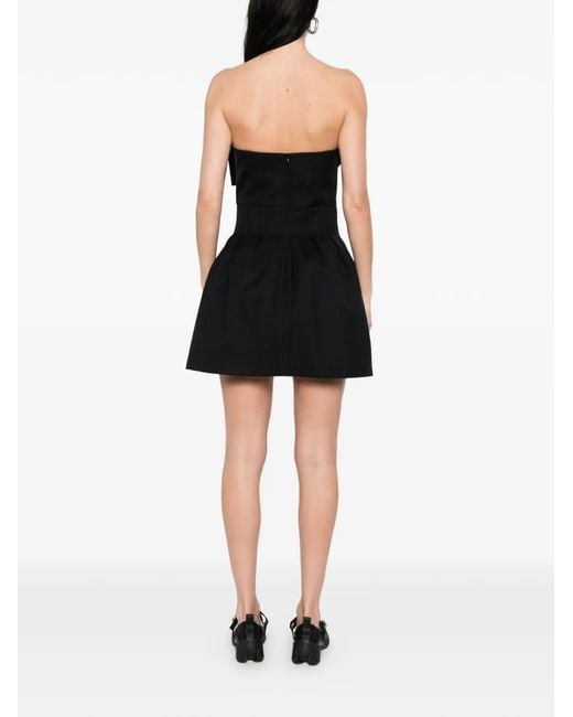 ShuShu/Tong Black Button-Detail Mini Dress