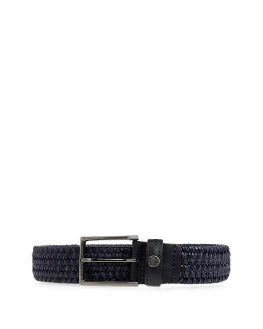 Paul & Shark White Braided Leather Belt for men