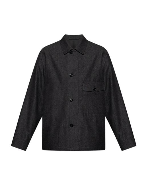 Chaqueta con bolsillo con botón Lemaire de hombre de color Blue