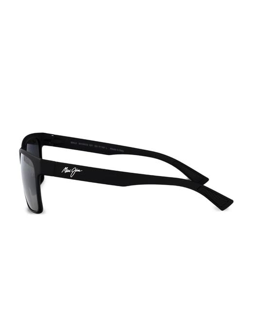 Maui Jim Black Ho'Opili Rectangle-Frame Sunglasses for men