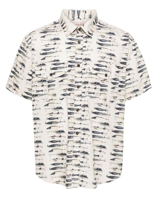 Filson White Fish-print Cotton Shirt for men
