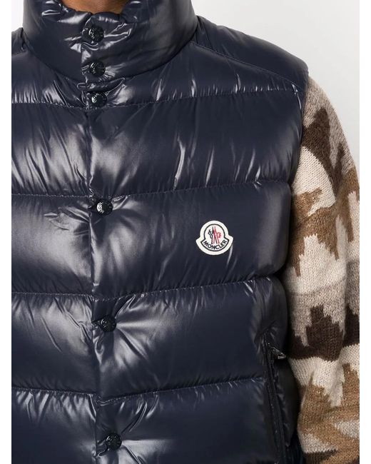 Moncler Blue Tib High-neck Gilet Navy for men