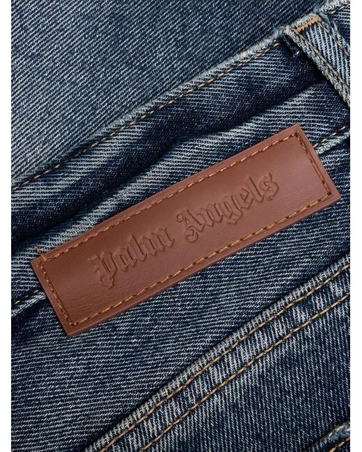 Palm Angels Blue Logo-Patch Jeans for men