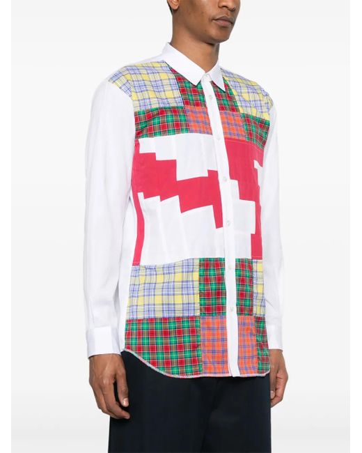 Comme des Garçons Red Patchwork Shirt for men