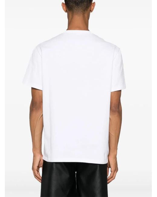 McQueen White Cotton Logo T-Shirt for men