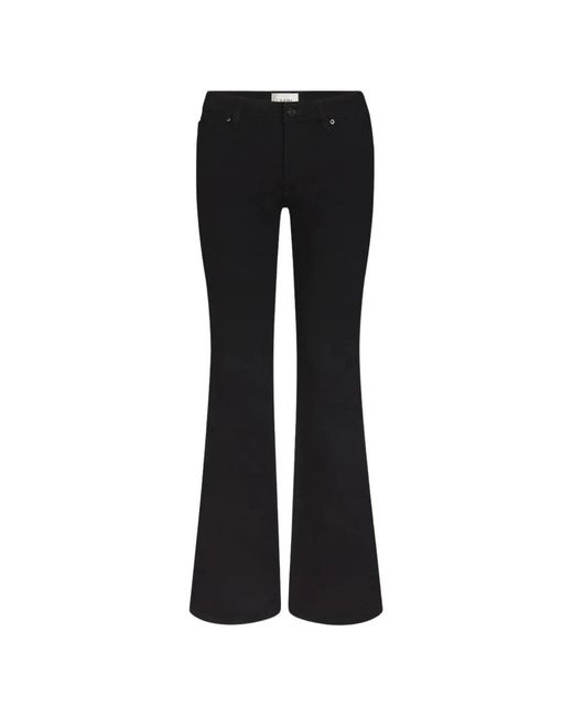 FRAME Black High-Rise Flared Jeans