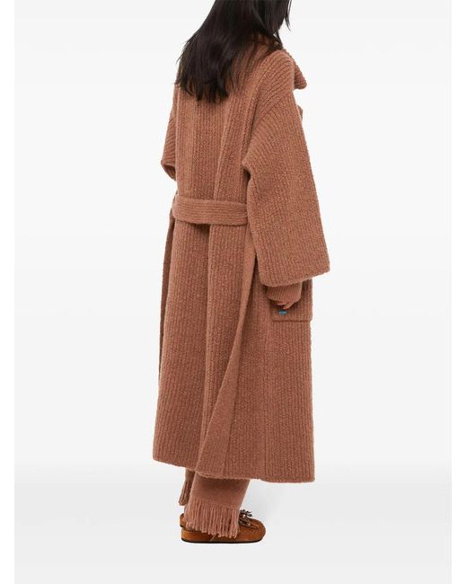 Alanui Brown Knitted Robe Coat