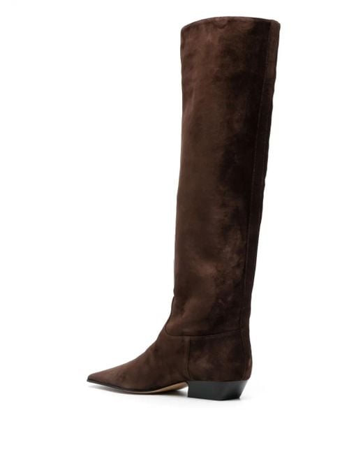 Khaite Brown Marfa Suede Leather Boots