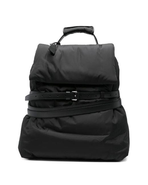 Moschino Black Belted Backpack for men