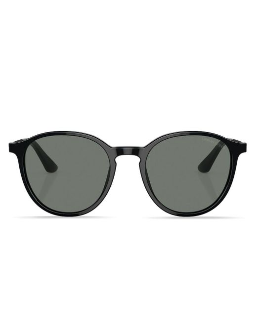 Giorgio Armani Gray Round-frame Sunglasses for men