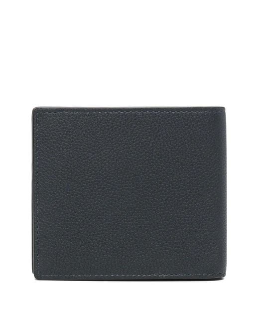 Santoni Black Leather Wallet for men