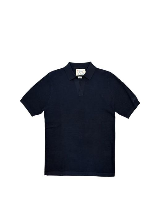 Mc2 Saint Barth Blue V-Neck T-Shirt for men