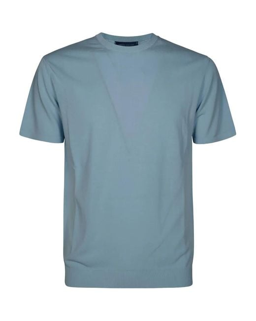 Daniele Fiesoli Blue Short-Sleeve T-Shirt for men