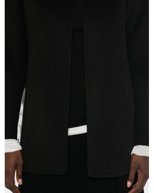 Kujten Black Open-Front Short-Sleeve Cape