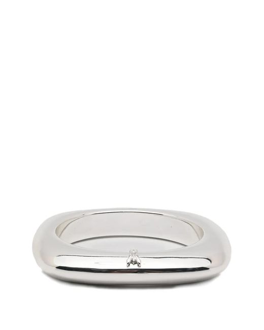 Patrizia Pepe White Fly-Motif Square Bangle