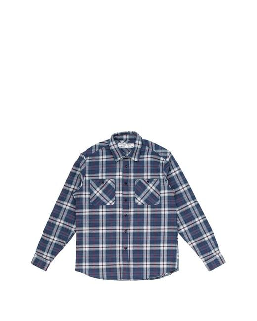 Camicia A Quadri di HTC in Blue da Uomo