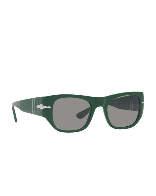 Persol Gray Rectangle-Frame Sunglasses