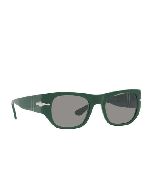 Persol Gray Rectangle-Frame Sunglasses