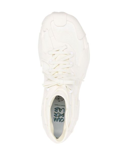 Camper White Tossu Caged Knitted Sneakers