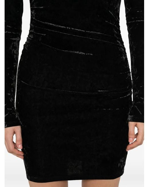 Patrizia Pepe Black Ruched Mini Dress