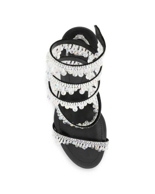 Rene Caovilla White 105Mm Chandelier Sandals