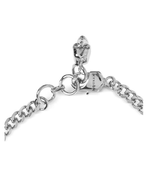 Bracelet Serti De Cristaux Alexander McQueen en coloris White