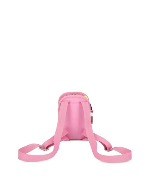 MSGM Pink Shoulder Strap Backpack for men