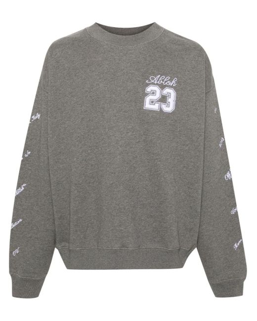 Off-White c/o Virgil Abloh 23 Logo Skate Katoenen Sweater in het Gray voor heren