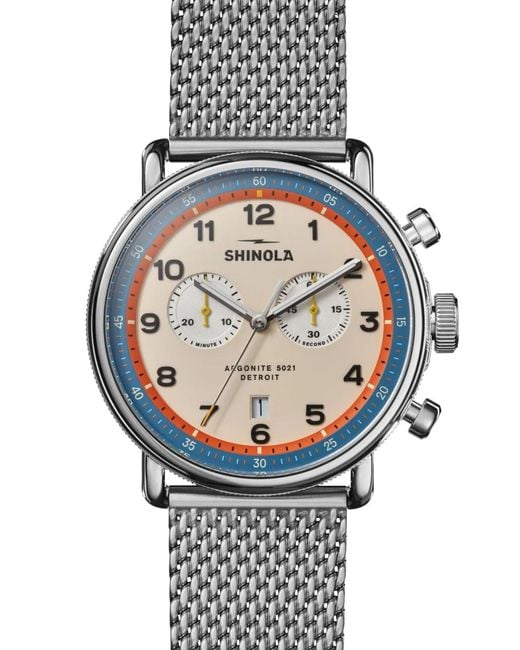 Shinola White The Canfield Chrono 43Mm for men