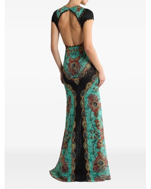 Etro Green Long Dress