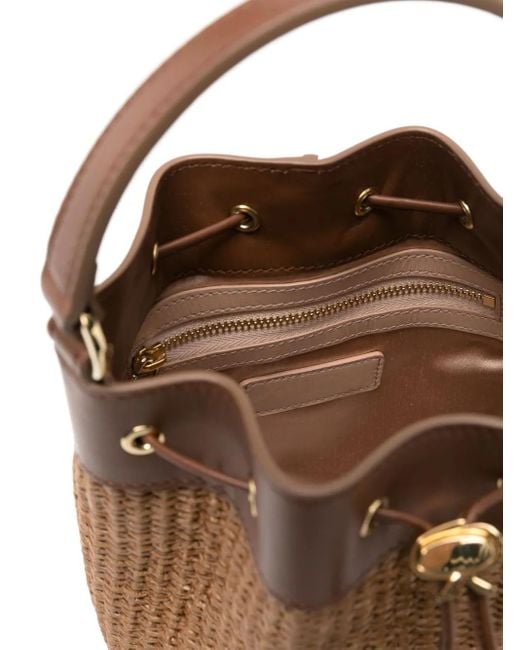 Gianvito Rossi Brown Tassel-Detail Bucket Bag