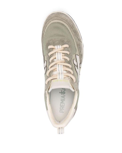 Zapatillas bajas con aplique del logo Premiata de hombre de color White