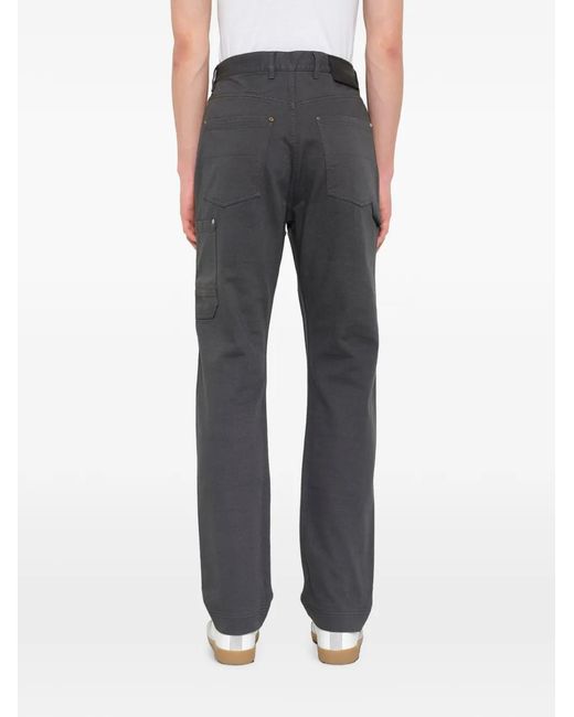 Lanvin Black Panelled Cargo Patch Pants for men