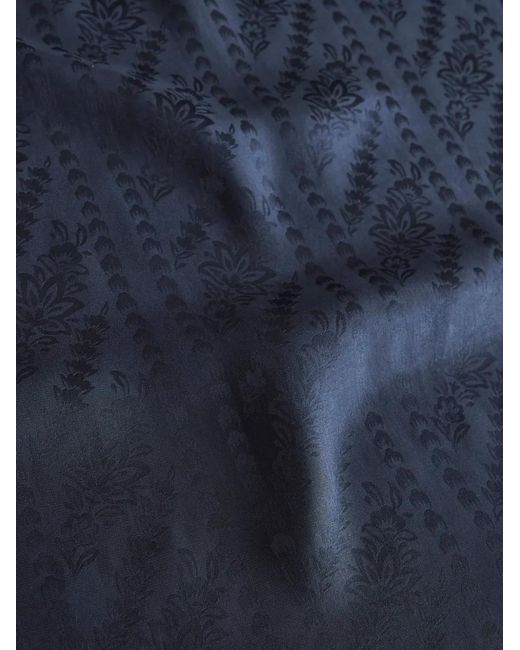 Etro Blue Jacquard Silk Shirt for men