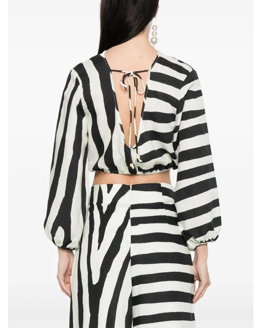 Blusa Lori Cala De La Cruz de color Black