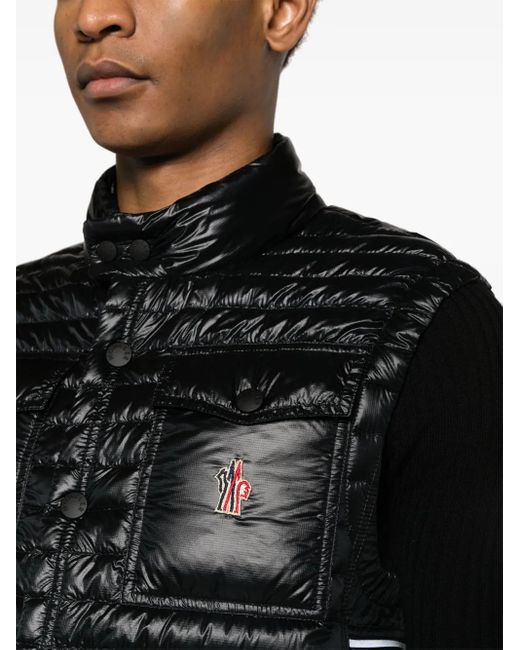 Moncler Black Ollon Down-Feather Padded Gilet for men