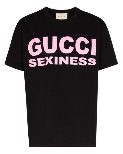 Gucci Logo-T-Shirt in Black für Herren